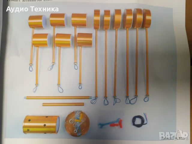 Модерен и много красив метален златист LED полилей. , снимка 5 - Лампи за таван - 49759035