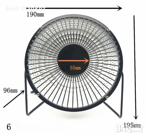 Мини отоплителен уред за бюро или помещения, 2 налични размера, снимка 2 - Отоплителни печки - 49091604