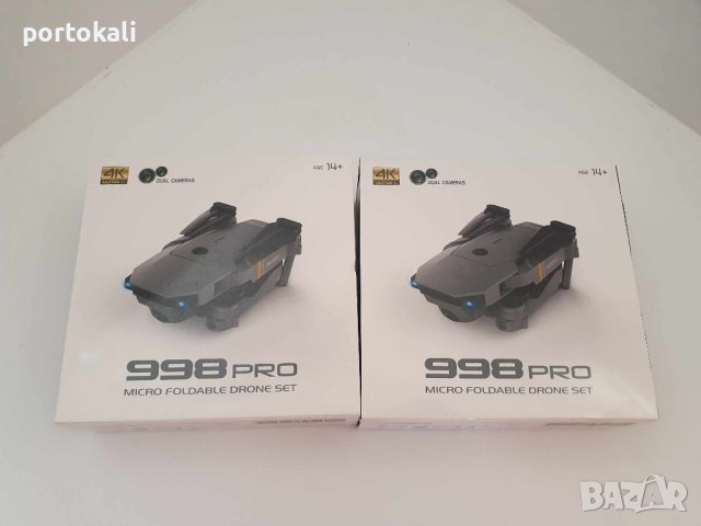 НОВ! Дрон 998 Pro смарт HD мини дрон с DUAL 4K камери WiFi връзка, снимка 5 - Друга електроника - 43378863