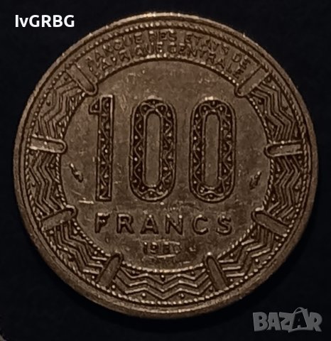 100 франка Чад 1980 Централна Африка CFA 100 FRANCS TCHAD  МОНЕТА ОТ ЦЕНТРАЛНА АФРИКА