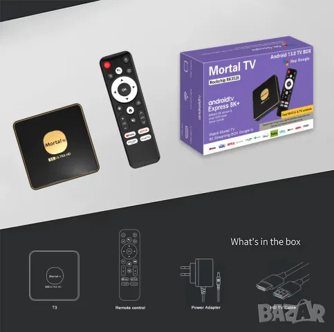 Настроен TV Box, Android 13 ATV, RAM 4GB DDR4, ROM 64GB, CPU RK3528, 8K ULTRA HD, снимка 17 - Приемници и антени - 48800046