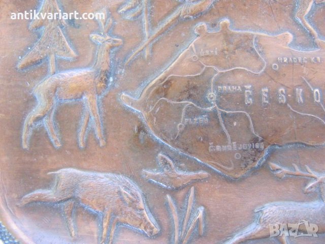 Стар Ловджийски Рекламен Пепелник Чехословакия, снимка 5 - Антикварни и старинни предмети - 27351137