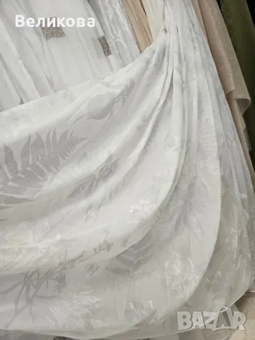 Красив модел за тънки пердета със нежно сиви акценти , снимка 2 - Пердета и завеси - 49047065