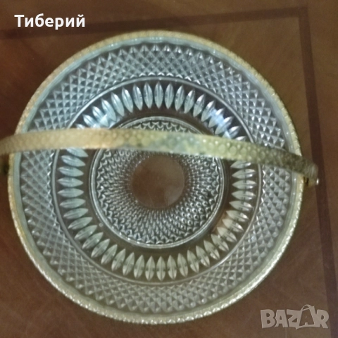 Кристална фруктиера/бонбониера , снимка 6 - Антикварни и старинни предмети - 52015257