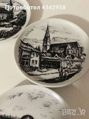 Порцеланови декоративни чинии 1970-1980г. , снимка 4 - Антикварни и старинни предмети - 49667339
