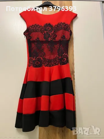 Дамска рокля с дантела, снимка 2 - Рокли - 49509352