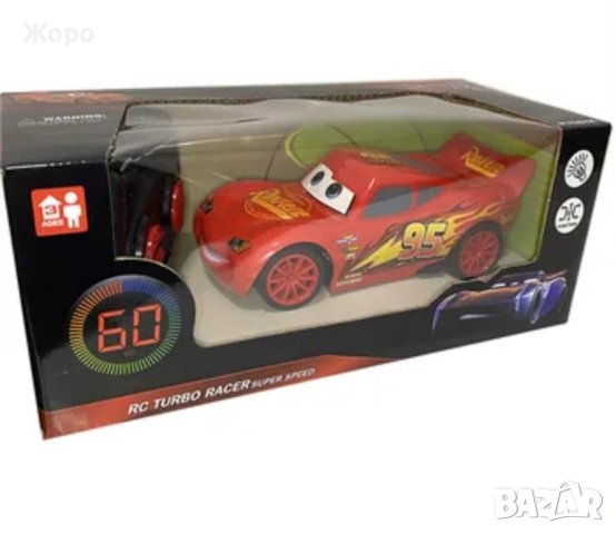 Детска играчка кола с дистанционно управление ,Макуин светкавицата  червена с звук и светлина