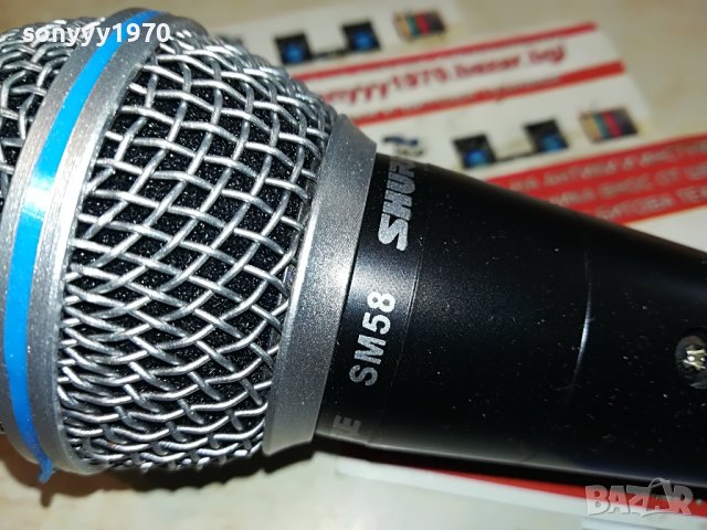 SHURE SM58 МИКРОФОН С БУТОН 0105231338, снимка 3 - Микрофони - 40545437