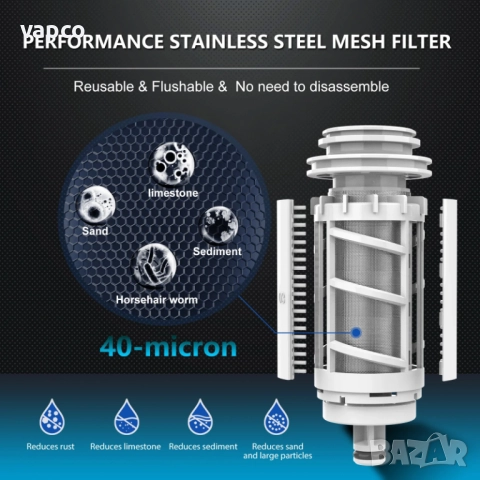 Самопочистващ филтър за водопровод ALTHY AUTO1, снимка 6 - ВИК - 51463131