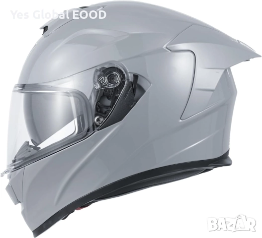 MY-936 пълнолицева каска с визьор, ECE 22.06, сива, L N7