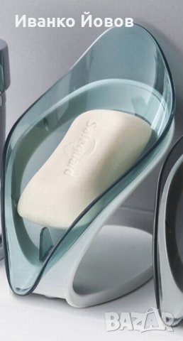 Дизайнерска сапунерка с креативен дизайн във формата на лист от момина сълза, самоизточваща се, снимка 4 - Други стоки за дома - 37161976