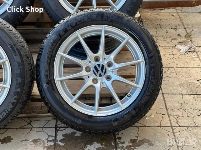 5х112 16 Цола Джанти с Гуми VW Golf Caddy Passat Touran, снимка 3 - Гуми и джанти - 52229069