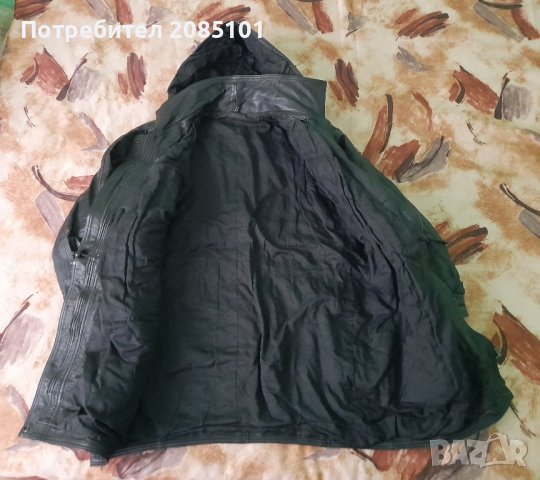 Дамско черно кожено яке, снимка 3 - Якета - 43837060