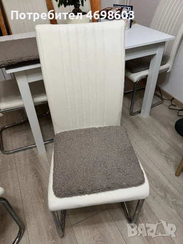 Кухненски столове, еко кожа, 6 бр., снимка 4 - Столове - 52966756