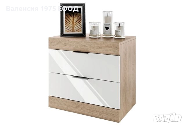 Нощно шкафче с две чекмеджета Сити 3074( различни цветове), снимка 13 - Шкафове - 46494073