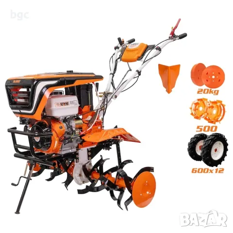 НОВ 18к.с Професионална Мотофреза МотоКултиватор RURIS 9 С Пълен инвентар - 24 МЕСЕЦА ГАРАНЦИЯ