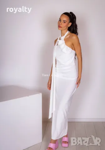 Бяла дамска рокля , снимка 3 - Рокли - 49293068