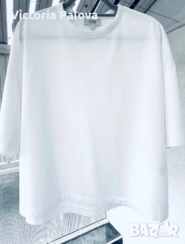 COS Швеция блуза от плътен памук овърсайз , снимка 4 - Корсети, бюстиета, топове - 51461941
