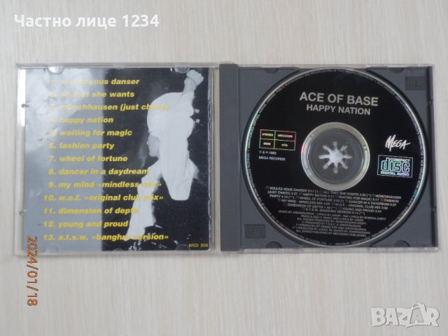 Оригинален диск - Ace of Base - Happy Nation - 1992, снимка 3 - CD дискове - 43863886