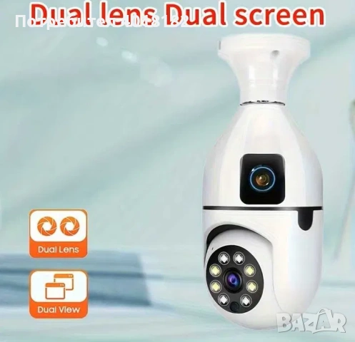 wi fi камера ,двойна тип крушка,нова, снимка 3 - Камери - 53579944