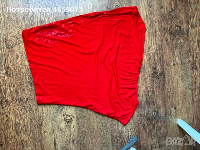 ПОДАРЯВАМ Дамска червена супер естравагантна блуза Ирит Irit, снимка 7 - Туники - 52461469