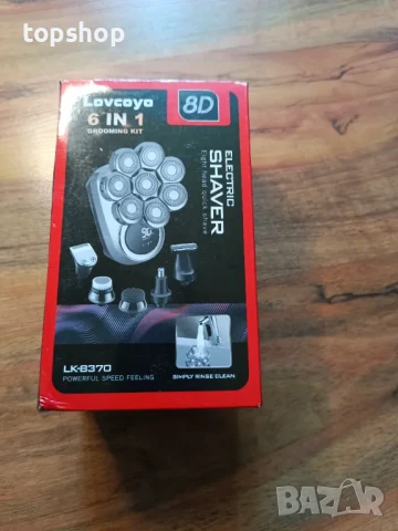 ЧИСТО НОВА Електрическа самобръсначка за мъже Lovcoyo 6 в 1 с подобрен водоустойчив комплект..., снимка 8 - Машинки за подстригване - 50501473