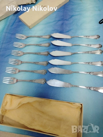 Посребрени прибори , снимка 8 - Антикварни и старинни предмети - 53143992