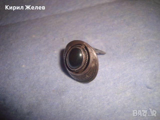 СТАРА СРЕБЪРНА ОРНАМЕНТИРАНА МАРКОВА КЛИПС АРТ ОБЕЦА СРЕБРО 925 с ЮВЕЛИРНО ПОЛИРАН ЧЕРЕН ОНИКС 27303, снимка 7 - Обеци - 36817833