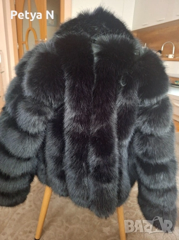 Луксозно дамско палто имитация на лисица , снимка 4 - Якета - 53208801