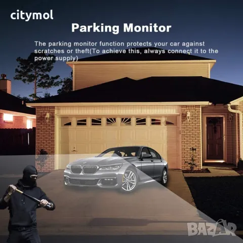 Apexcam Dash Cam 1080P Full HD 4" IPS предна и задна камера, 170°, G-сензор, WDR, снимка 9 - Аксесоари и консумативи - 49318500