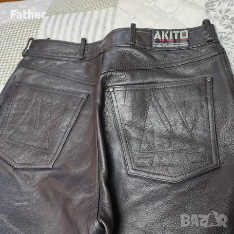 Нов кожен мото панталон AKITO  размер 34 , снимка 9 - Аксесоари и консумативи - 49707639