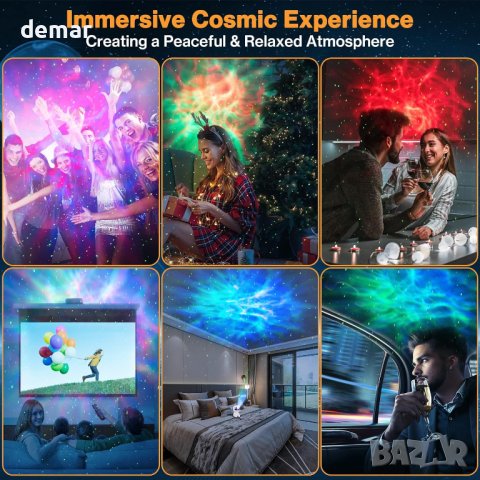 Астронавт LED звезден проектор с мъглявина и дистанционно управление, снимка 5 - Други - 43572882