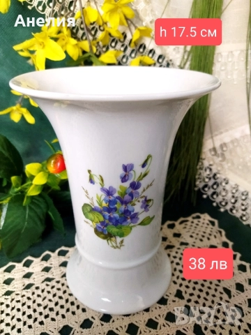 Виолетки- плато, ваза, чиния за стена , снимка 7 - Декорация за дома - 52566207