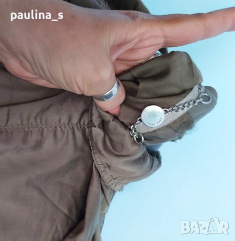 Дизайнерски тренч с кожен ефект "Marc Cain" sports / унисайз , снимка 14 - Палта, манта - 36840255