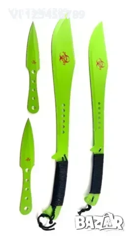 Мачете масивно голямо Zombie Apocalypse killer Green к-кт /1/ 4 бр остриета, снимка 3 - Колекции - 50773009