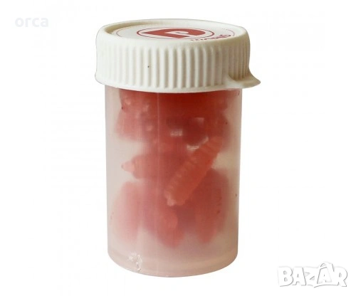 Изкуствени червеи DEJAN PLAST стръв бели и червени 30бр пак, снимка 2 - Стръв и захранки - 53098292