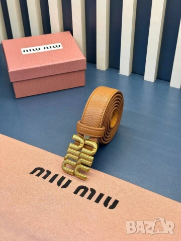 колани от естествена кожа в кутия miu miu , снимка 3 - Колани - 50608325