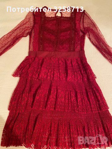 Червена официална рокля, снимка 4 - Рокли - 35192839