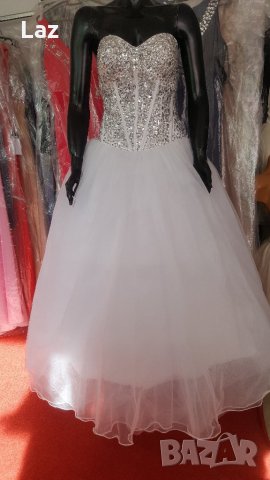 сватбена булчинска рокля с кристали по поръчка, снимка 6 - Сватбени рокли - 26679084