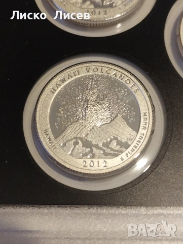 САЩ сет 5 броя 1/4 долар мат-гланц 2012г. сребро, снимка 13 - Нумизматика и бонистика - 53464969