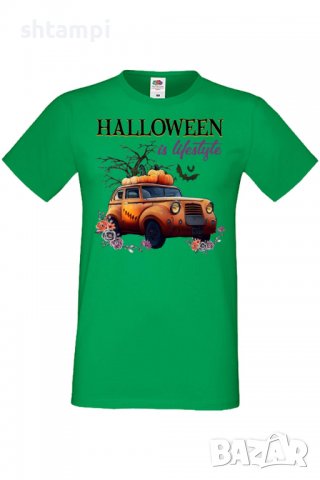 Мъжка тениска Halloween is Lifestyle,Halloween,Хелоуин,Празник,Забавление,Изненада,Обичаи,, снимка 6 - Тениски - 38135403
