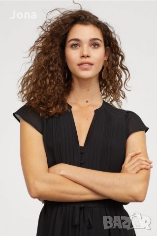 H&M елегантна черна рокля, снимка 2 - Рокли - 26674213
