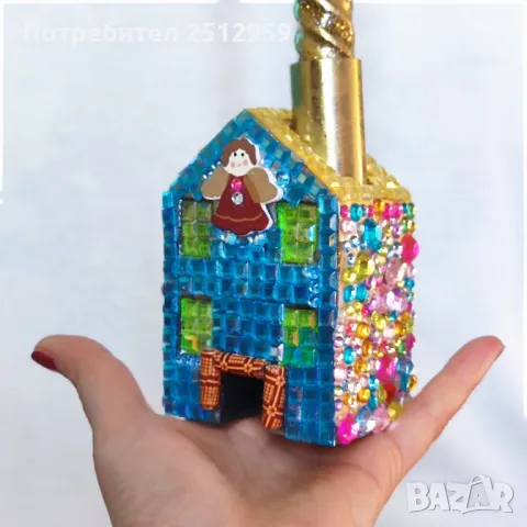 Декоративен свещник ръчна изработка , снимка 4 - Декорация за дома - 48425299