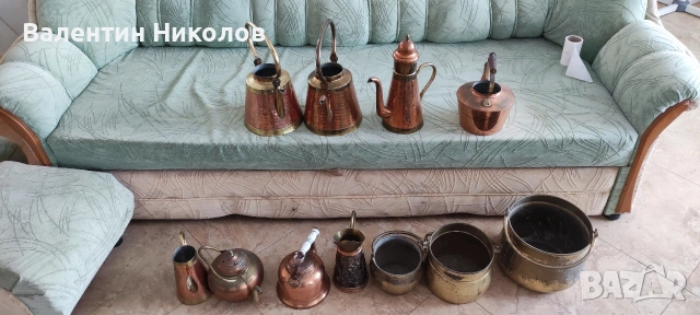 месингови медни съдове.Малките по 25 евро, големите 50 евро, снимка 7 - Декорация за дома - 52392684