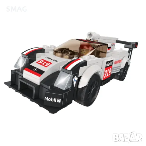Комплект Конструктор Бяла състезателна кола - робот 2в1 с 1 фигурка (259 части) S_1241637, снимка 2 - Конструктори - 49269366