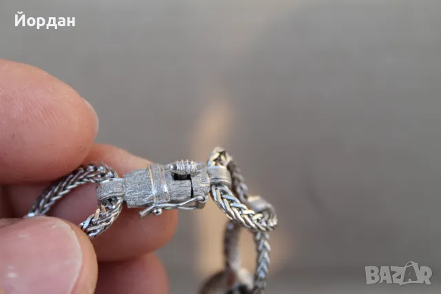 Дамска сребърна гривна, снимка 8 - Гривни - 49405272