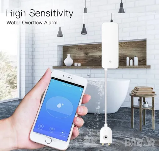 WiFi алармен, известителен датчик за ниво на вода (наводнение) - известява на телефон, снимка 9 - Друга електроника - 47715396