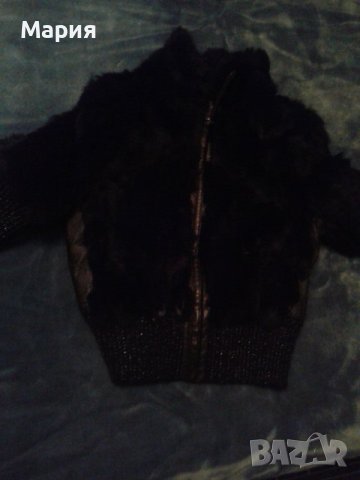 черно яке от естествено зайче, снимка 8 - Якета - 12703015