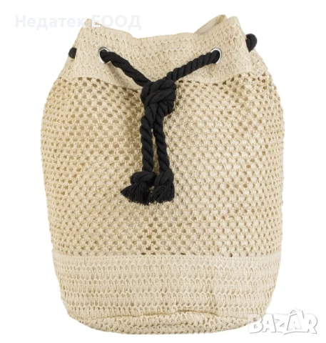 " Плажна сламена чанта, Ø41x37см. ", снимка 2 - Чанти - 50629946