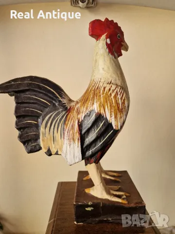 Страхотна голяма антикварна фигура статуетка Папие Маше , снимка 3 - Статуетки - 50304399